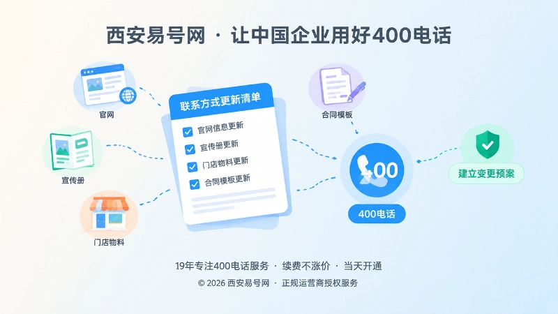 400电话联系方式更新清单抽象场景图