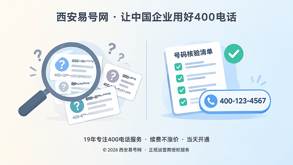 2026年400电话选号指南：先核验号码历史，再定长期入口